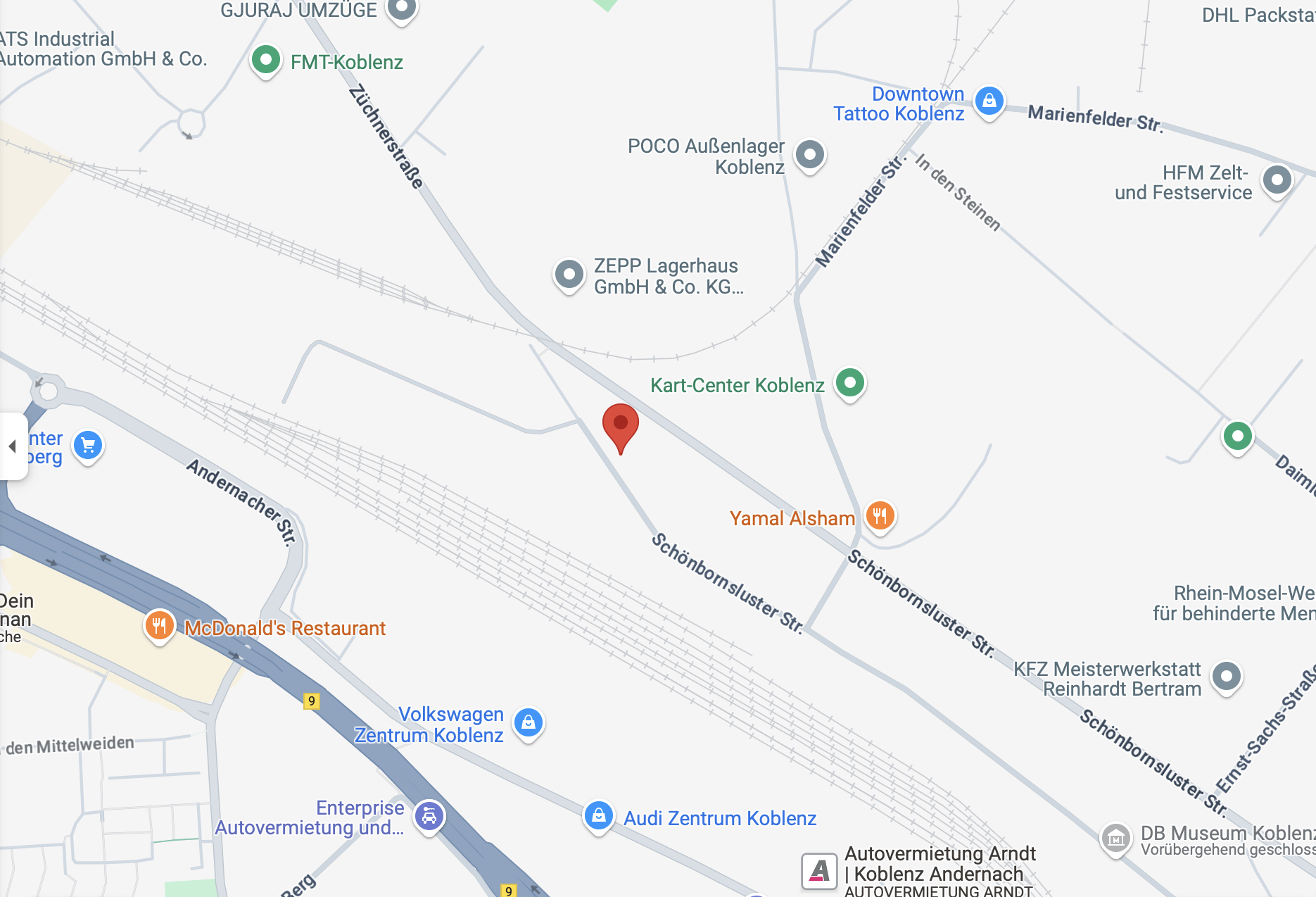 SWR Recyling Koblenz Karte